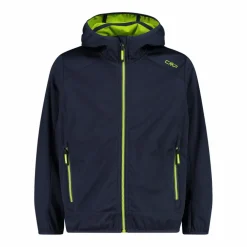 Giacca in softshell leggero da bambino con cappuccio fisso