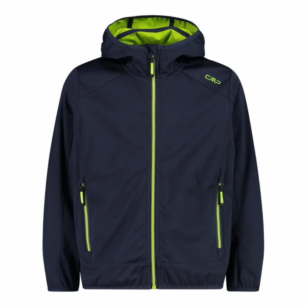 Giacca in softshell leggero da bambino con cappuccio fisso