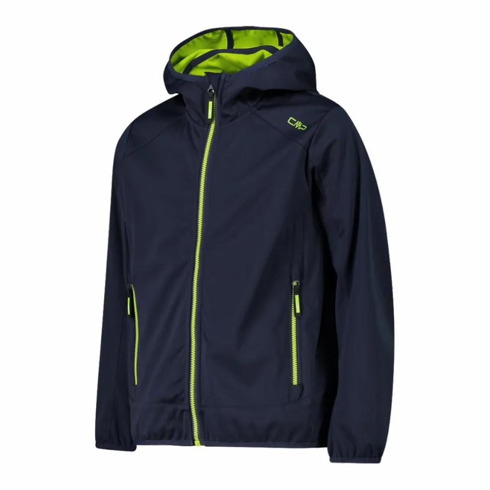 Giacca in softshell leggero da bambino con cappuccio fisso