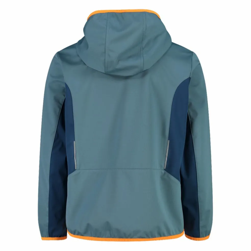 Giacca in softshell leggero da bambino con cappuccio fisso
