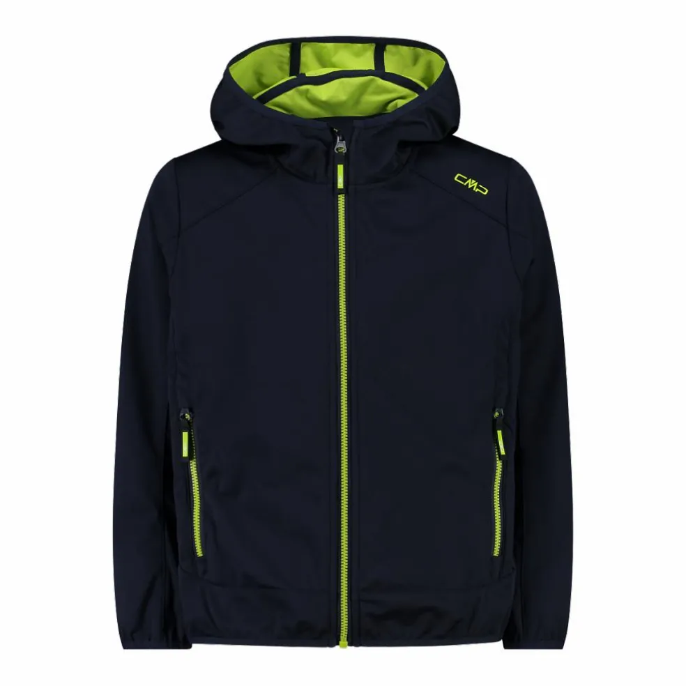 Giacca in softshell leggero da bambino con cappuccio fisso