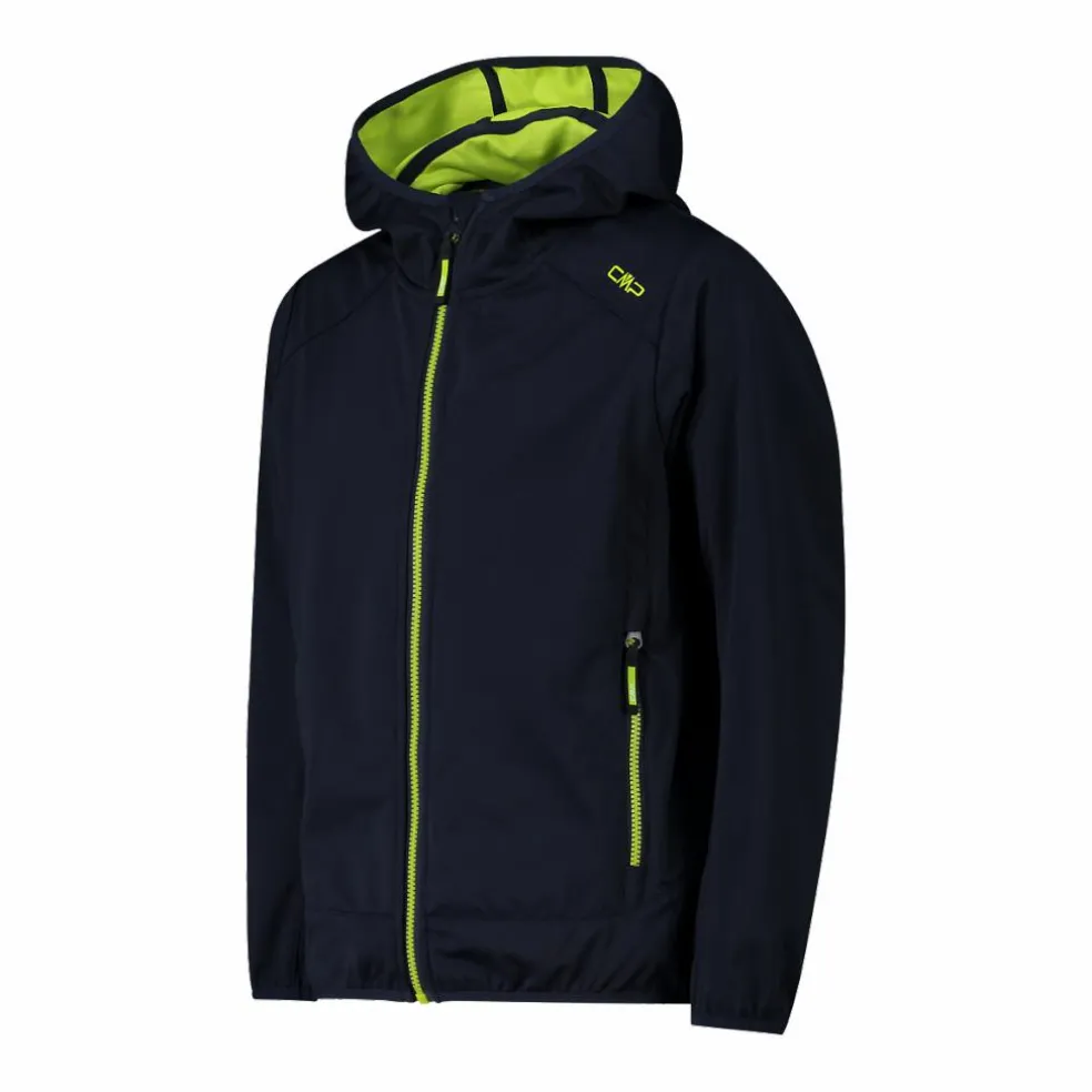 Giacca in softshell leggero da bambino con cappuccio fisso