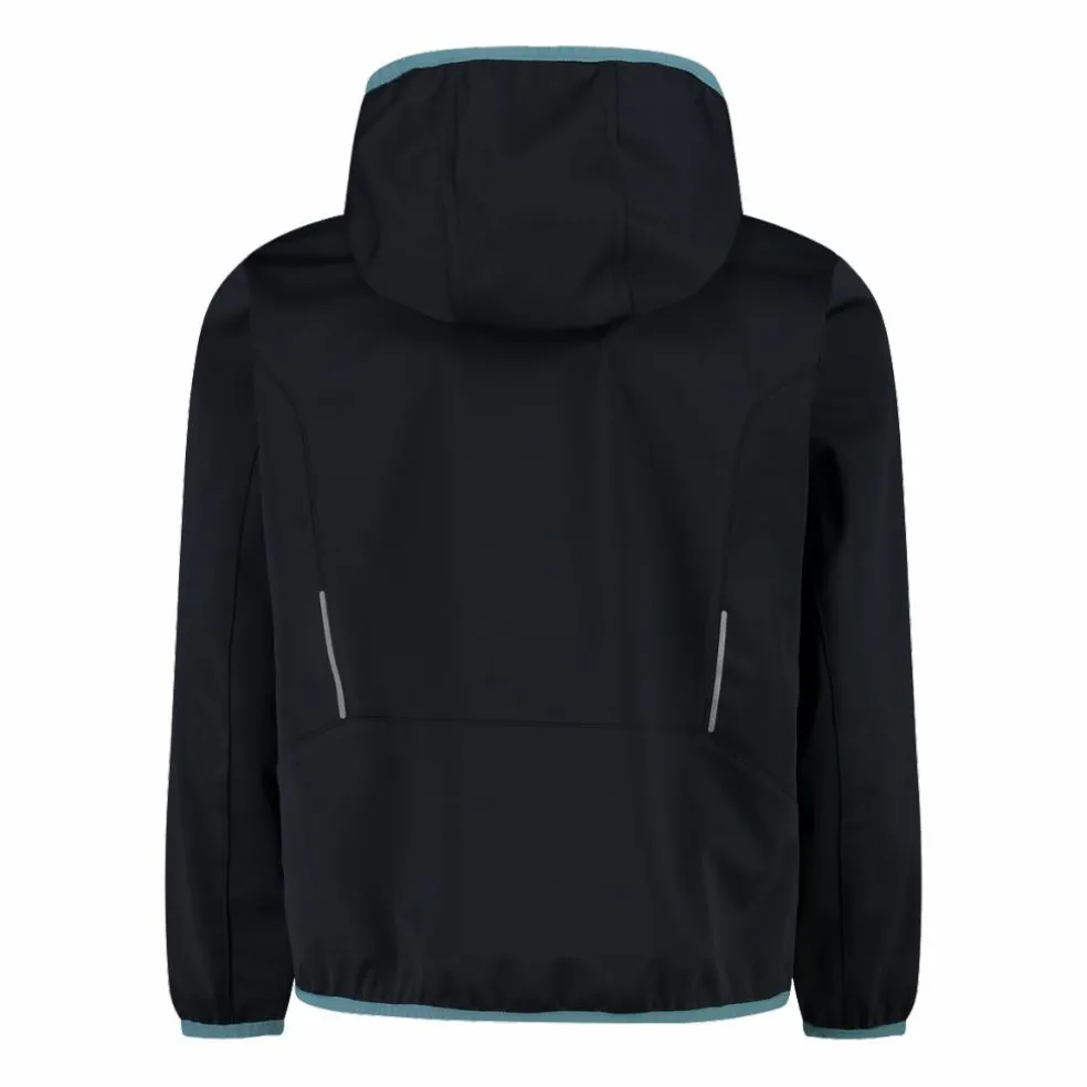 Giacca in softshell leggero da bambino con cappuccio fisso