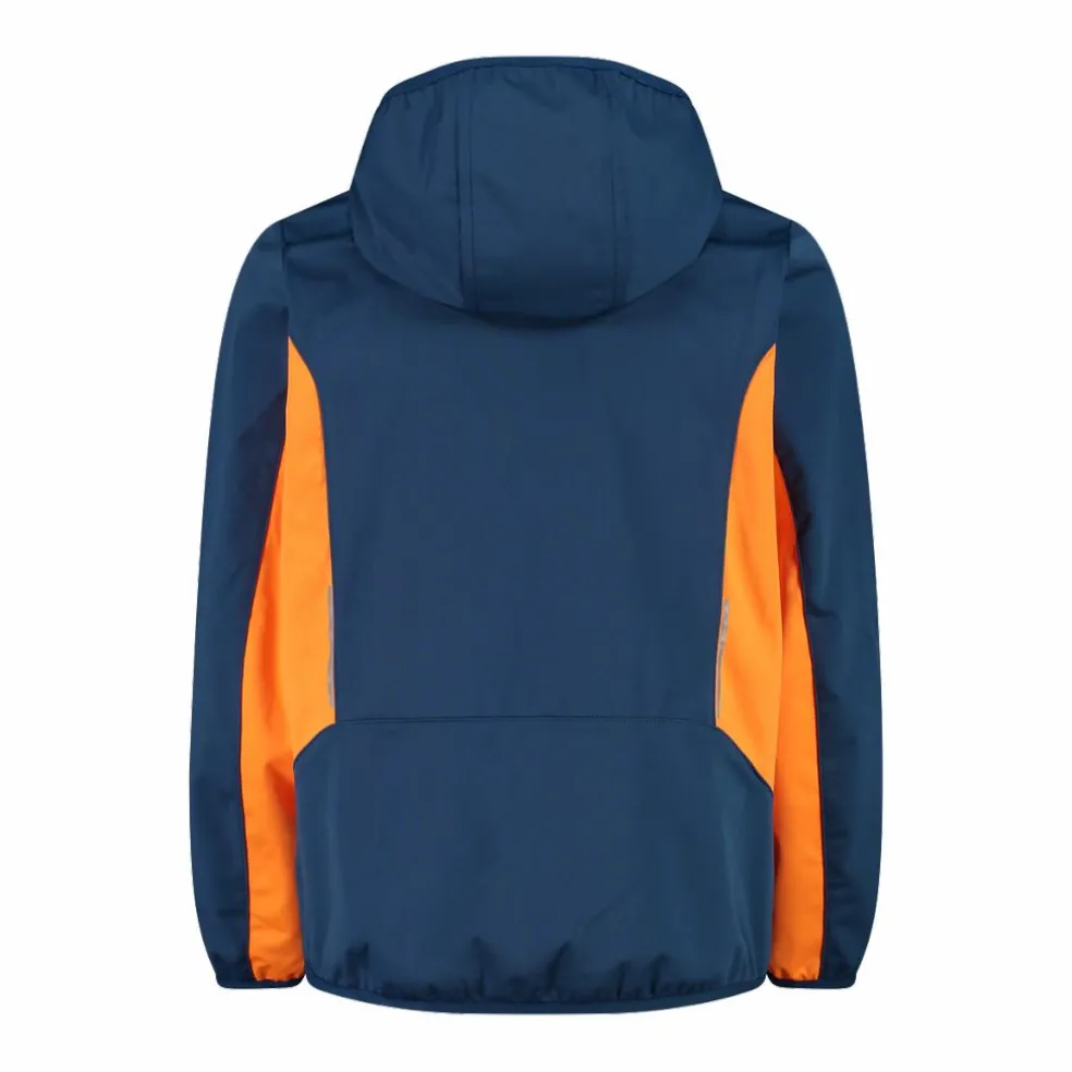 Giacca in softshell leggero da bambino con cappuccio fisso