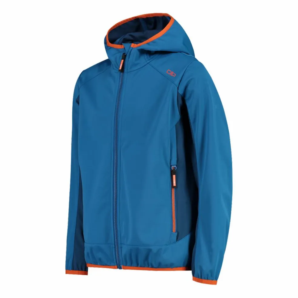 Giacca in softshell leggero da bambino con cappuccio fisso