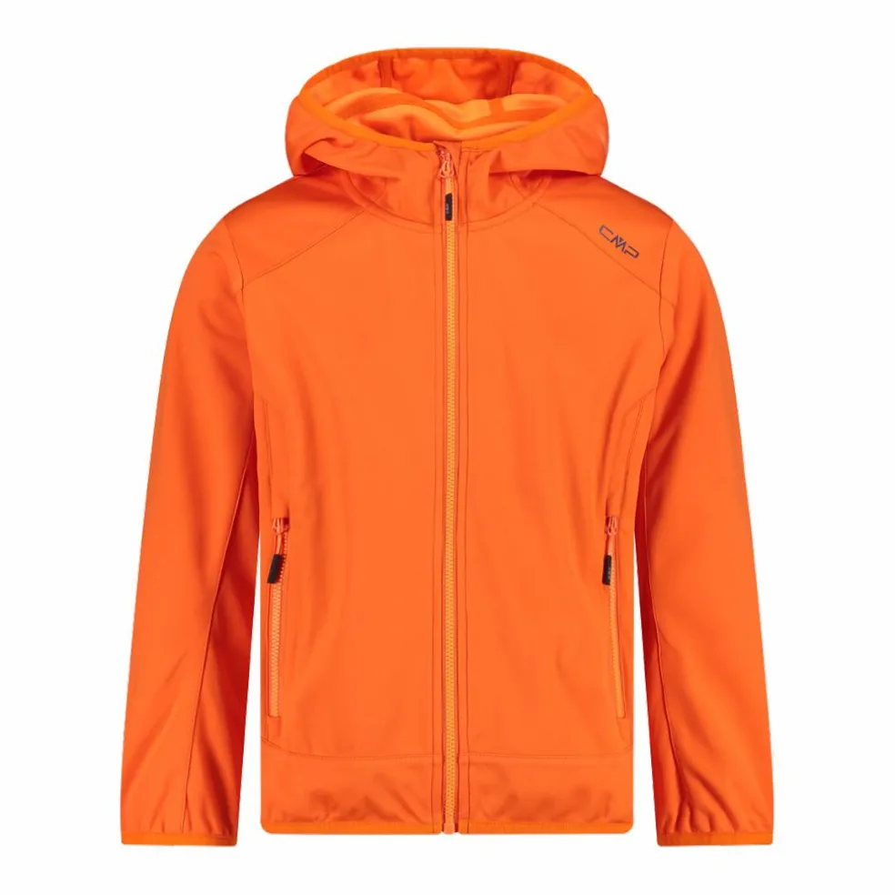 Giacca in softshell leggero da bambino con cappuccio fisso