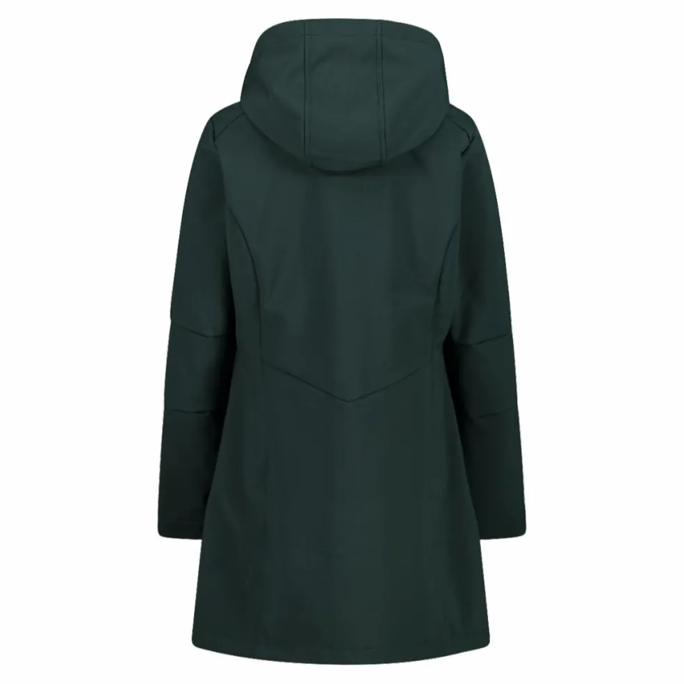 Giacca lunga da donna in softshell