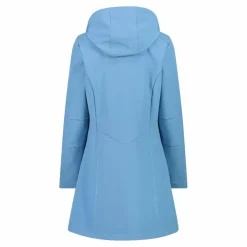 Giacca lunga da donna in softshell
