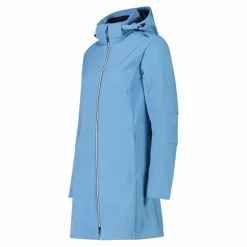 Giacca lunga da donna in softshell