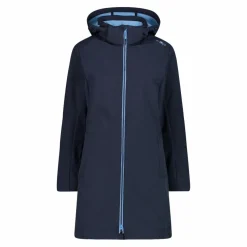 Giacca lunga da donna in softshell
