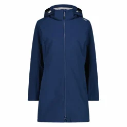 Giacca lunga da donna in softshell