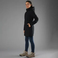 Giacca lunga da donna in softshell
