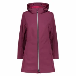 Giacca lunga da donna in softshell