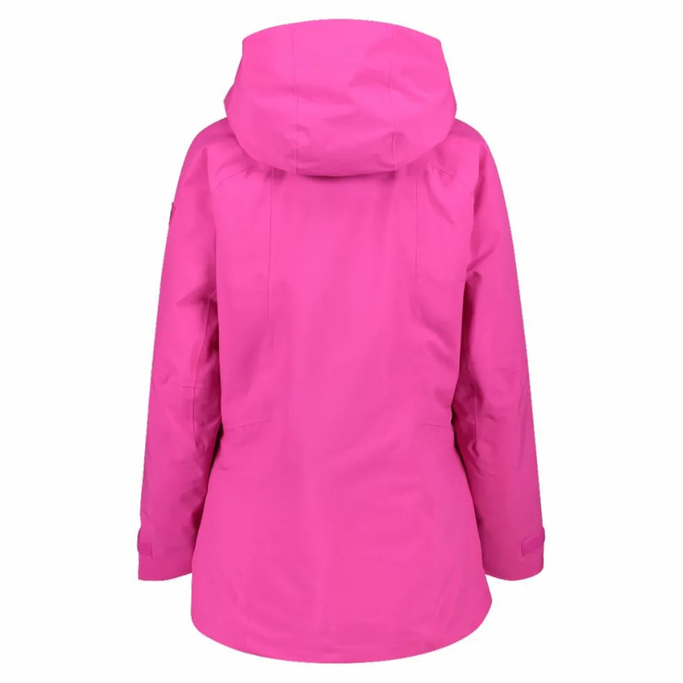 Giacca lunga da sci e snowboard da donna in mechanical stretch loose fit