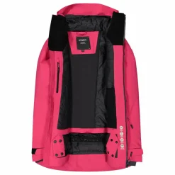 Giacca lunga da sci e snowboard da donna in mechanical stretch loose fit