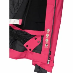 Giacca lunga da sci e snowboard da donna in mechanical stretch loose fit