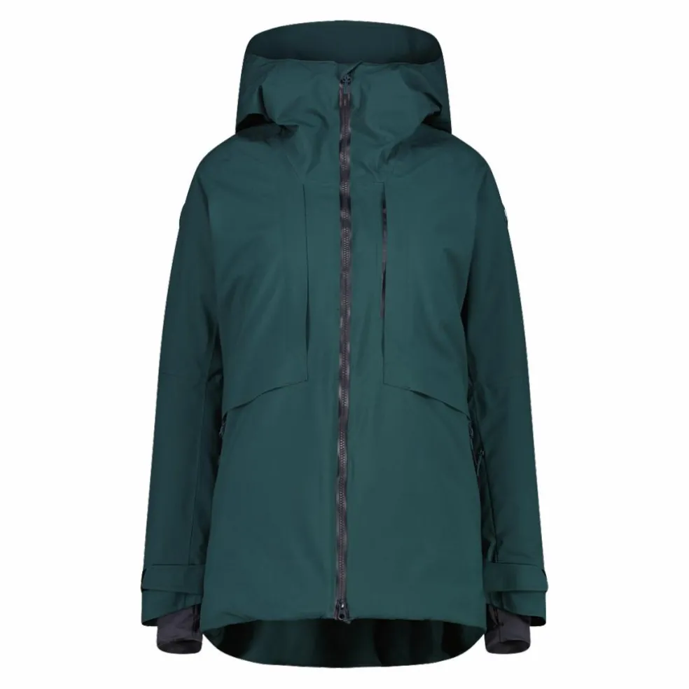 Giacca lunga da sci e snowboard da donna in mechanical stretch loose fit