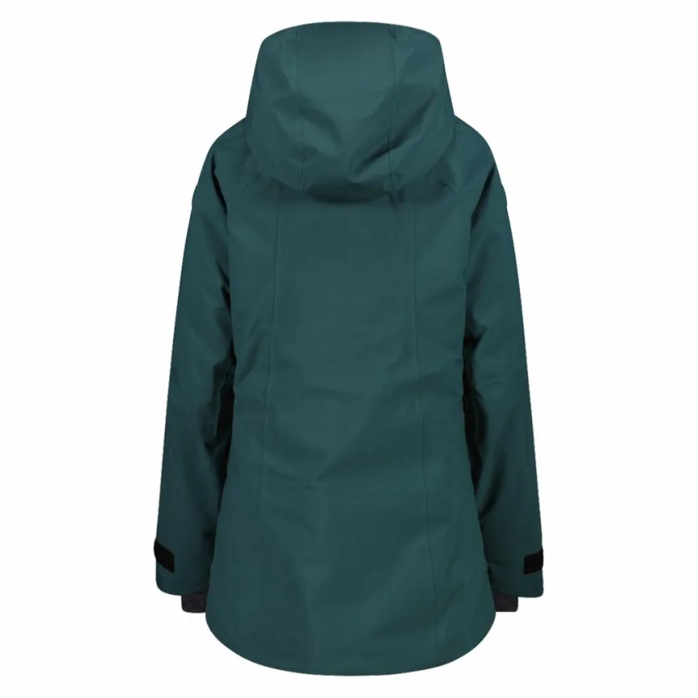 Giacca lunga da sci e snowboard da donna in mechanical stretch loose fit