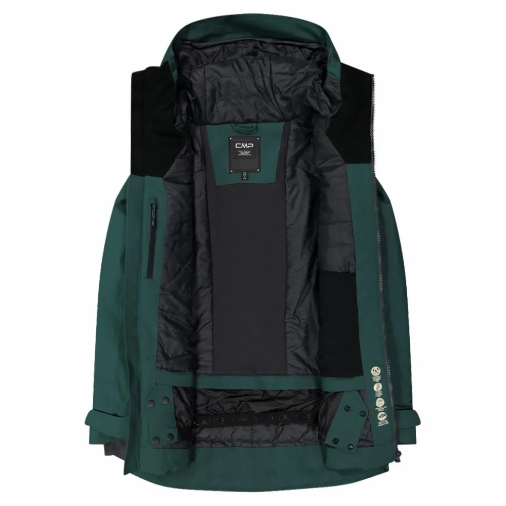 Giacca lunga da sci e snowboard da donna in mechanical stretch loose fit