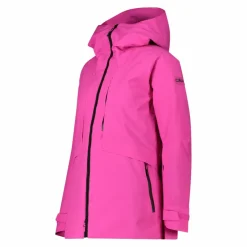 Giacca lunga da sci e snowboard da donna in mechanical stretch loose fit