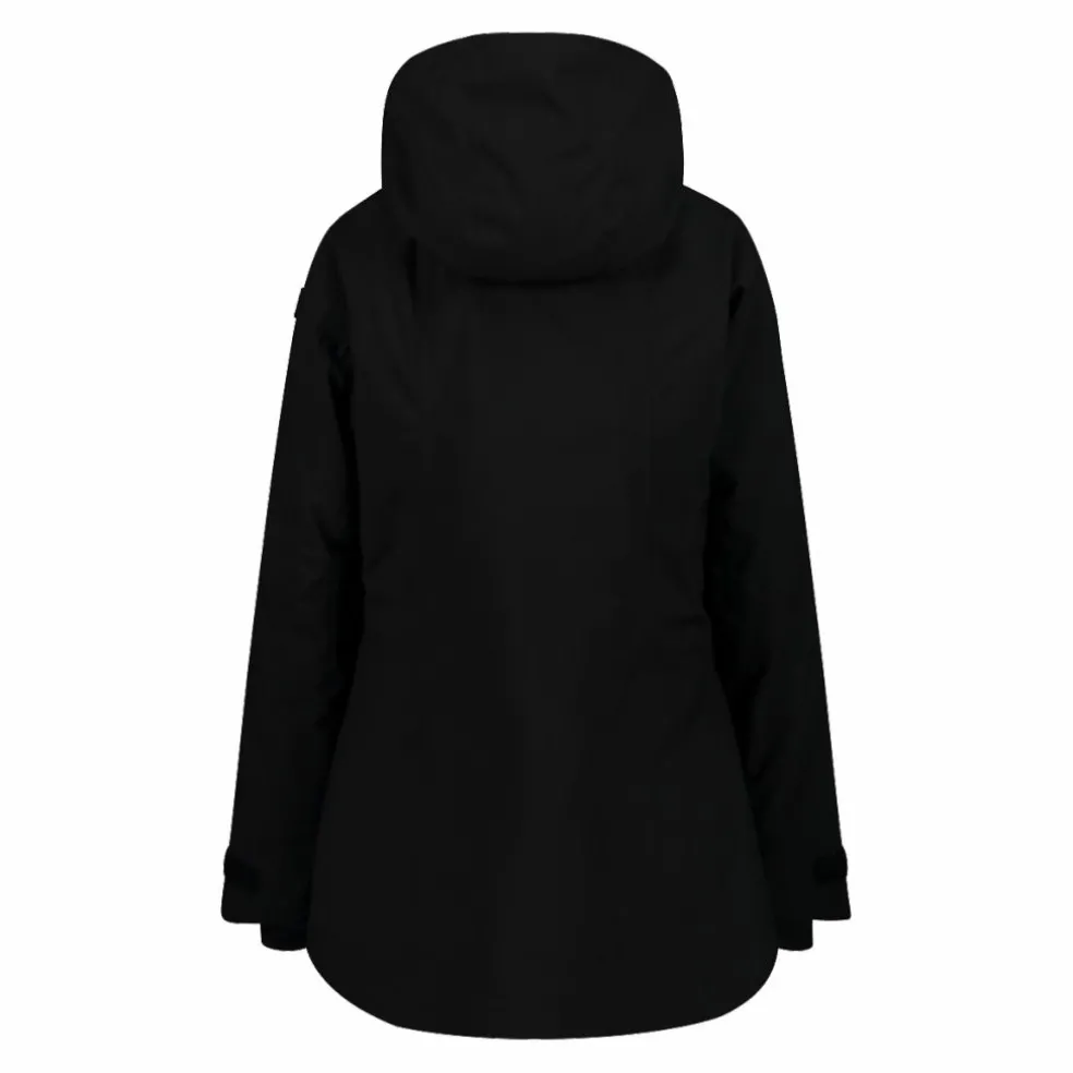 Giacca lunga da sci e snowboard da donna in mechanical stretch loose fit