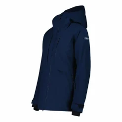Giacca lunga da sci e snowboard da donna in mechanical stretch loose fit