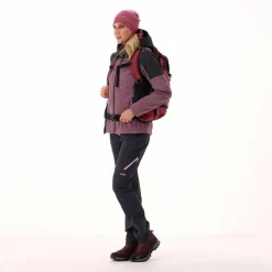 Giacca Softshell da Donna con Cappuccio e Motivo Grid-Jacquard Bicolor