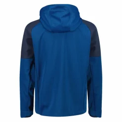 Giacca Softshell da Uomo con Cappuccio e Motivo Grid-Jacquard Bicolor