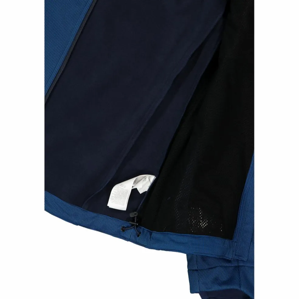 Giacca Softshell da Uomo con Cappuccio e Motivo Grid-Jacquard Bicolor