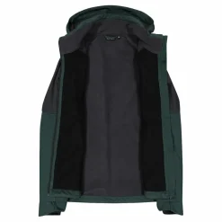 Giacca Softshell da Uomo con Cappuccio e Motivo Grid-Jacquard Bicolor