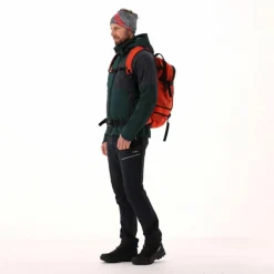 Giacca Softshell da Uomo con Cappuccio e Motivo Grid-Jacquard Bicolor