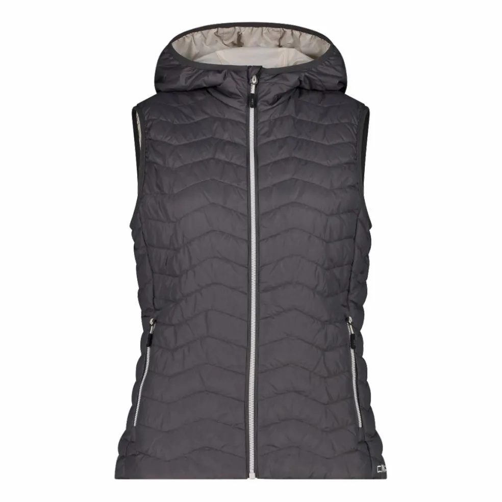 Gilet imbottito con cappuccio da Donna