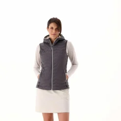 Gilet imbottito con cappuccio da Donna