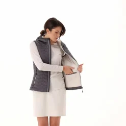 Gilet imbottito con cappuccio da Donna