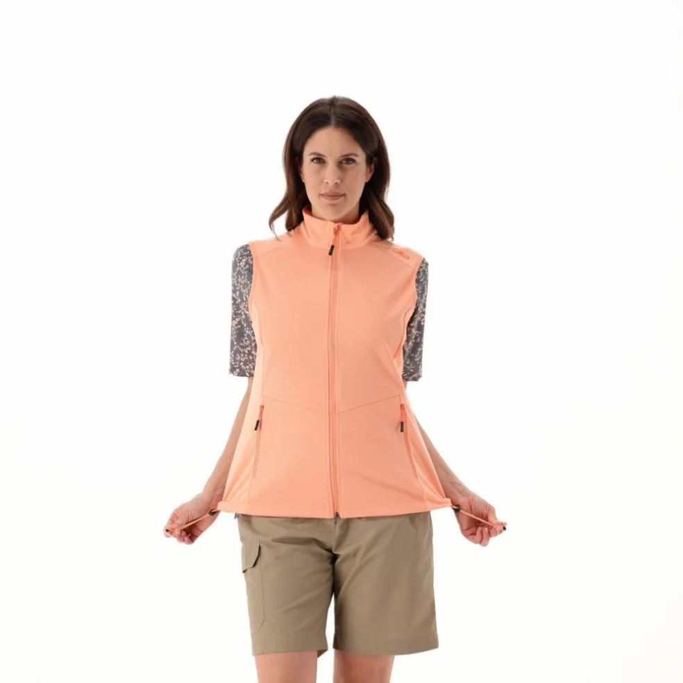 Gilet in Softshell leggero con trama jacquard da Donna