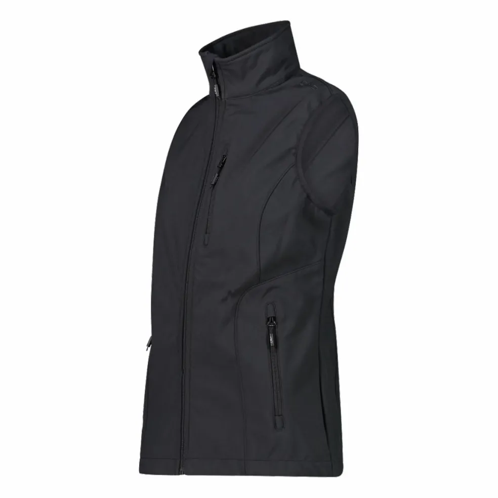 Gilet smanicato da donna in softshell