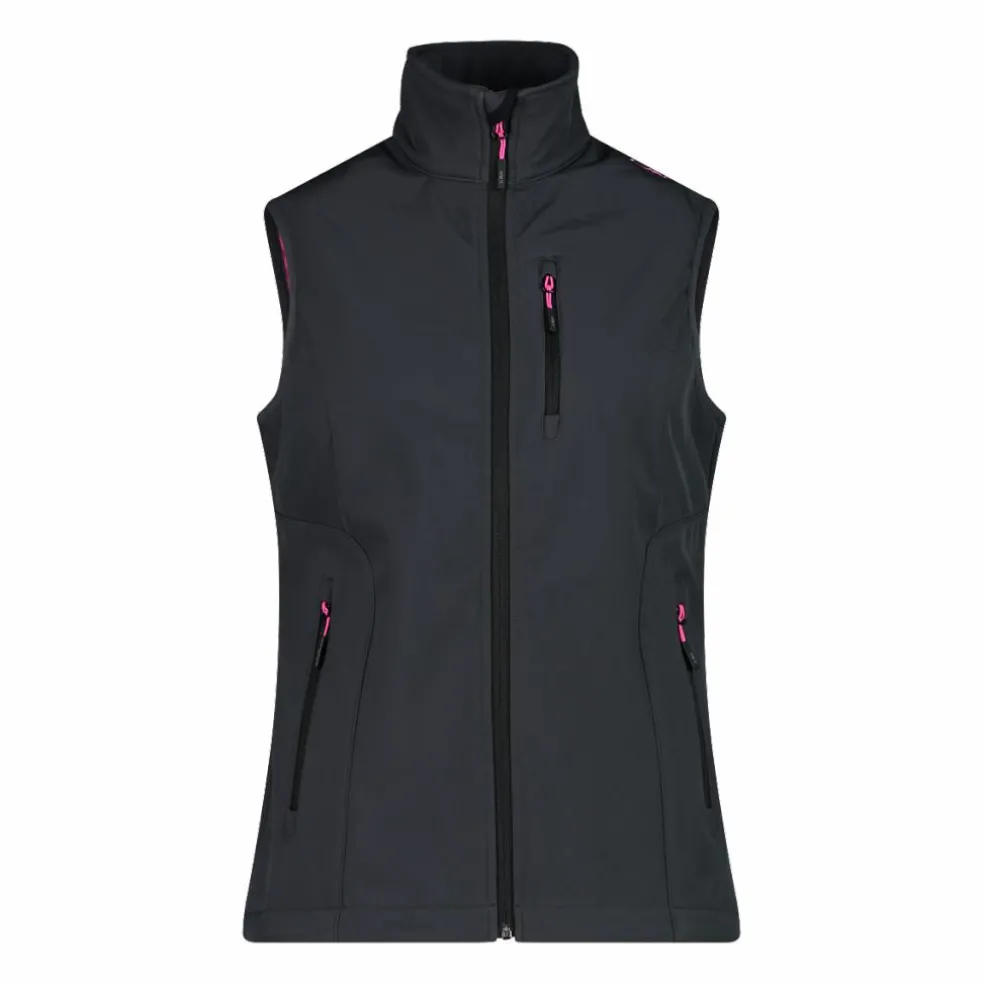 Gilet smanicato da donna in softshell