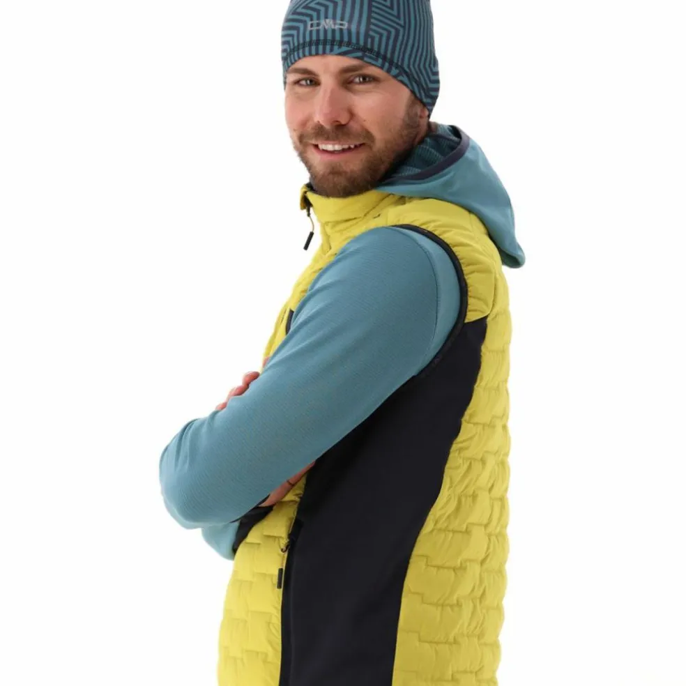 Gilet smanicato ibrido da uomo imbottito con PrimaLoft Black thermoplume Unlimitech