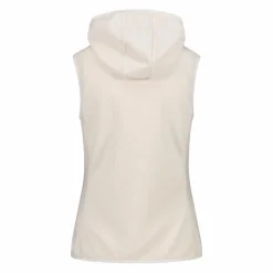 Gilet smanicato ibrido in pile knit tech da donna