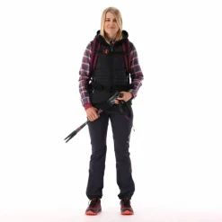 Gilet smanicato ibrido in pile knit tech da donna