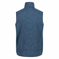 Gilet smanicato in pile da uomo in Knit-tech con tasca termoapplicata