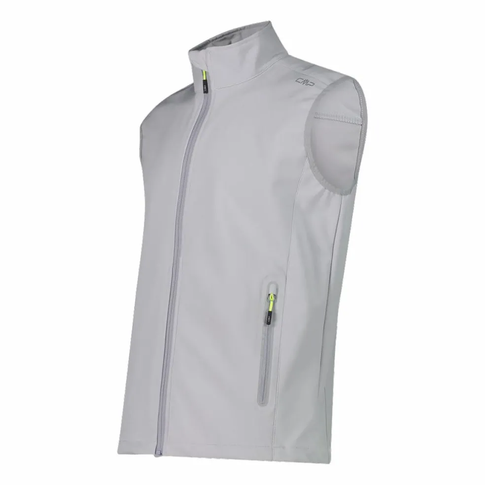 Gilet uomo in softshell con dettagli reflective
