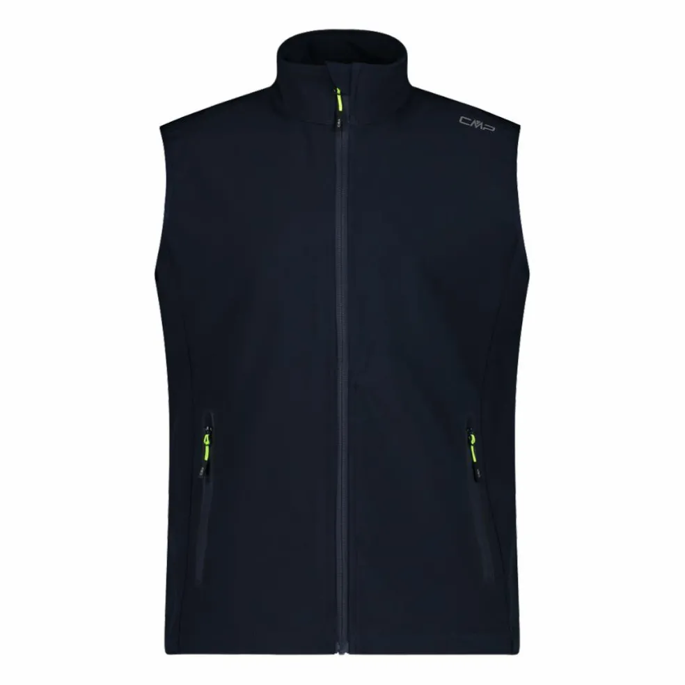 Gilet uomo in softshell con dettagli reflective