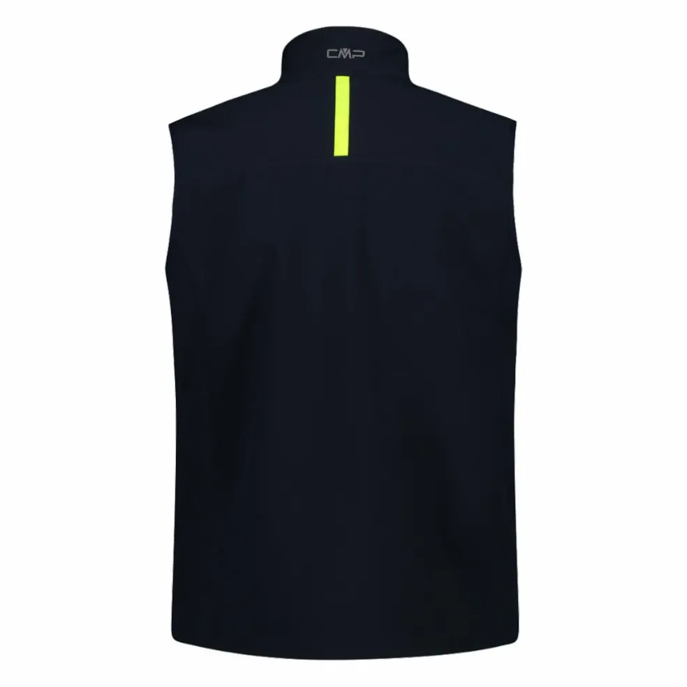 Gilet uomo in softshell con dettagli reflective