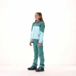 Guscio da bambina in ripstop bicolor