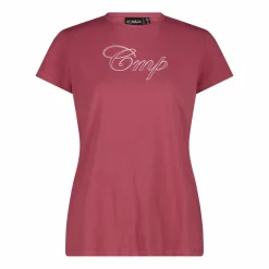 Maglia a maniche corte da donna in cotone elasticizzato con logo