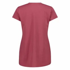 Maglia a maniche corte da donna in cotone elasticizzato con logo