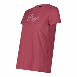 Maglia a maniche corte da donna in cotone elasticizzato con logo