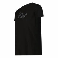 Maglia a maniche corte da donna in cotone elasticizzato con logo