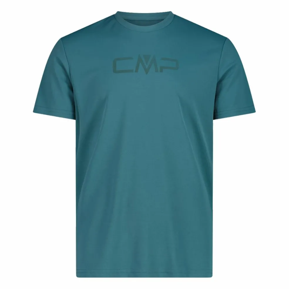 Maglia a maniche corte girocollo da uomo con logo CMP
